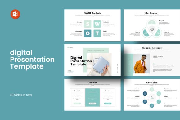 Digital PowerPoint Presentation Template: Elevate Your Slides