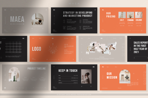 Maea - Elegant Brand Identity PPT: A Template for Impactful Presentations