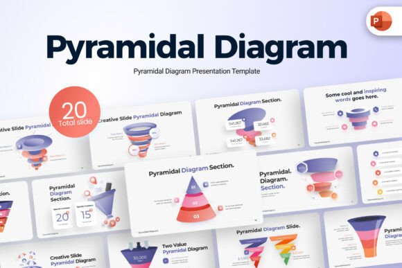 Mastering Visual Hierarchy with a Pyramidal Diagram PowerPoint Template