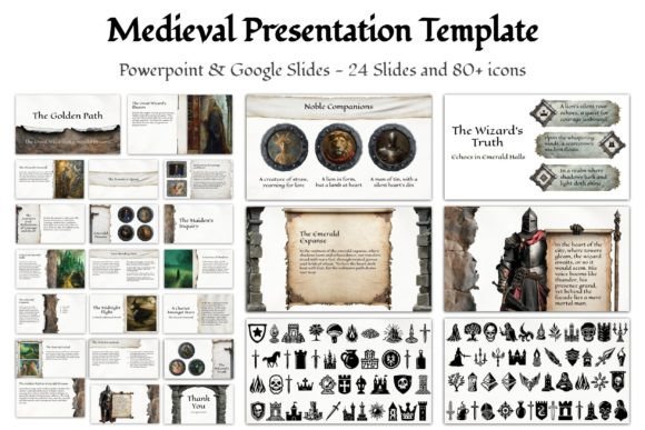 Medieval Fantasy Presentation Template: A Modern Design Asset