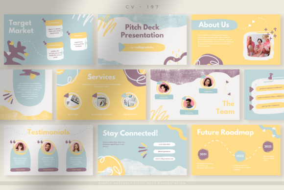 Simple Abstract Pitch Deck: Captivate Investors with Clarity