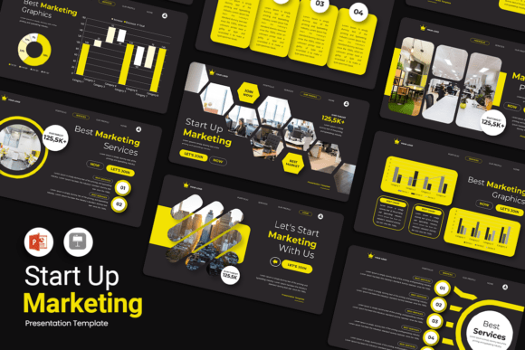 Start Up Marketing - PowerPoint Template: A Strategic Launchpad for Your Brand