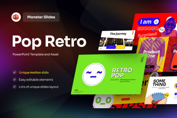 Unleash Creative Energy with Monster Pop Retro PowerPoint