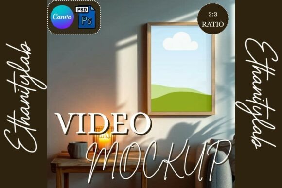 Video Frame Mockup Candle | Canva PSD: A Dynamic Design Asset